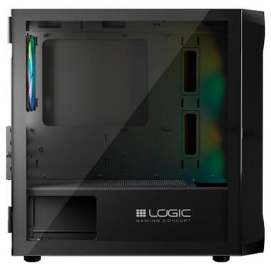 Корпус Logic concept PORTOS MESH+GLASS ARGB fans 3x120mm BLACK (AM-PORTOS-10-0000000-0002) фото №8