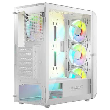 Корпус Logic concept PORTOS MESH+GLASS ARGB fans 3x120mm WHITE (AM-PORTOS-20-0000000-0002) фото №11