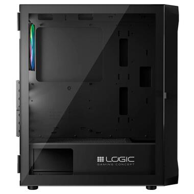 Корпус Logic concept PORTOS MESH+GLASS ARGB fans 4x120mm BLACK (AT-PORTOS-10-0000000-0002) фото №8