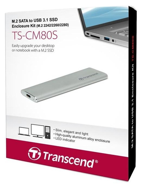 Корпус для SSD SATA M.2 2280 Transcend (TS-CM80S) фото №7