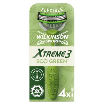 Бритва Wilkinson Sword Xtreme3 Eco Green 4шт. (4027800175000) фото №1