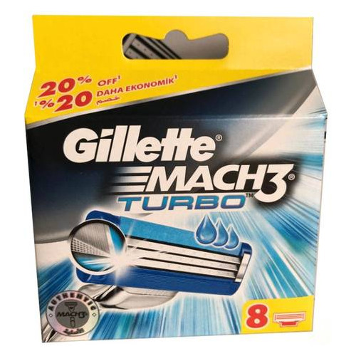 Сменные кассеты для бритья Gillette Mach3 Turbo 8 шт (274924) фото №1