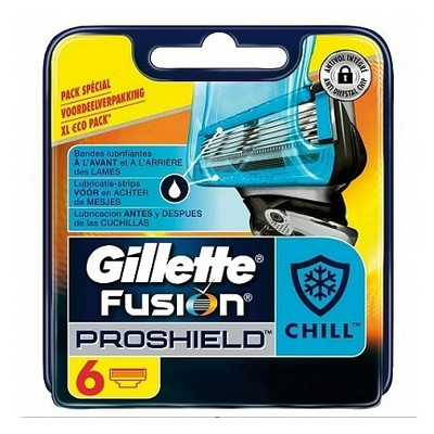 Сменные кассеты для станка Gillette Fusion Proshield Chill 6 шт (389476) фото №1
