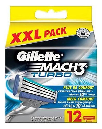 Сменные кассеты для бритья Gillette Mach3 Turbo 12 шт (298111) фото №1