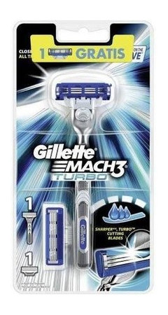 Стенок для бритья мужской Gillette Mach 3 Turbo + 1 кассета (274856) фото №1