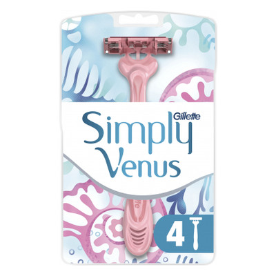 Бритва Gillette Simply Venus 3, 4шт (7702018465675) фото №1