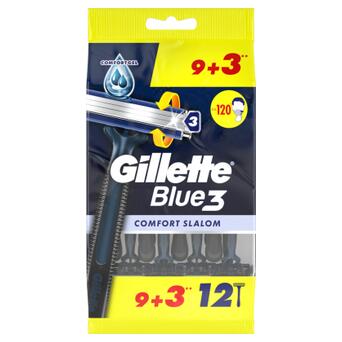 Бритва Gillette Blue 3 Comfort Slalom 12 шт. (8006540808771) фото №2