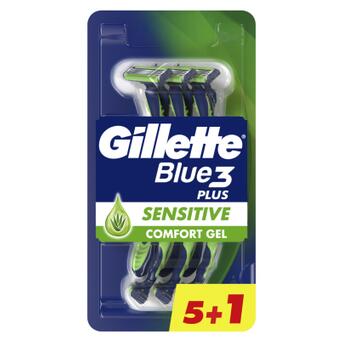 Бритва Gillette Blue 3 Plus Sensitive 6 шт. (7702018490134) фото №1