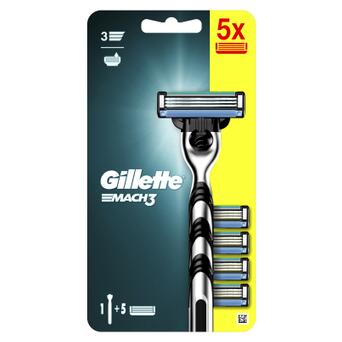 Бритва Gillette Mach3 із 5 змінними картриджами (7702018610181) фото №2