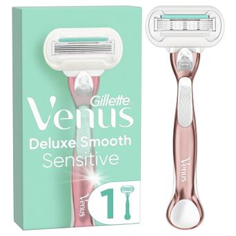 Бритва Gillette Venus Extra Smooth Sensitive RoseGold із 1 змінним картриджем (7702018517886) фото №1