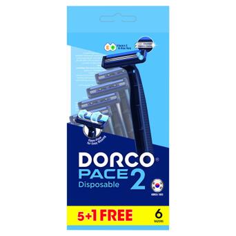 Бритва Dorco Pace 2 Plus для чоловіків 2 леза 6 шт. (8801038592145) фото №1
