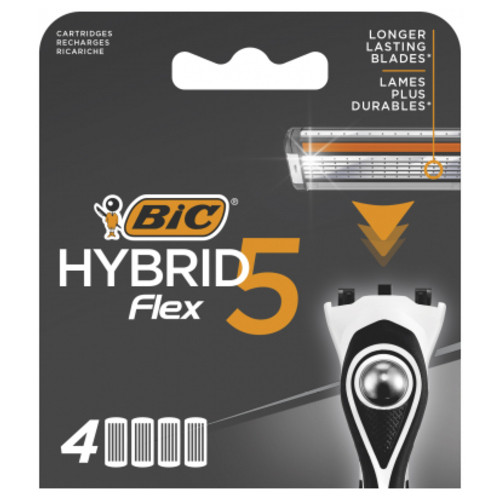 Змінні касети Bic Flex 5 Hybrid 4 шт. (3086123644885) фото №1