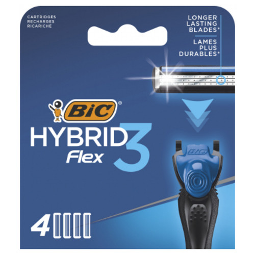Змінні касети Bic Flex 3 Hybrid 4 шт. (3086123480926) фото №1