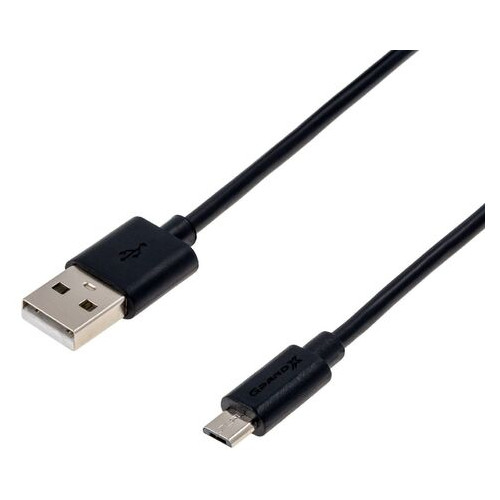 Кабель Grand-X USB-microUSB Cu 2.5м Black (PM025B) бокс фото №3