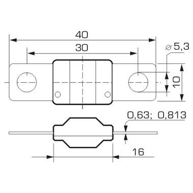 Предохранитель плавкий MIDI VAL 175A (MTA 0708175), 12-48V, Beige фото №2