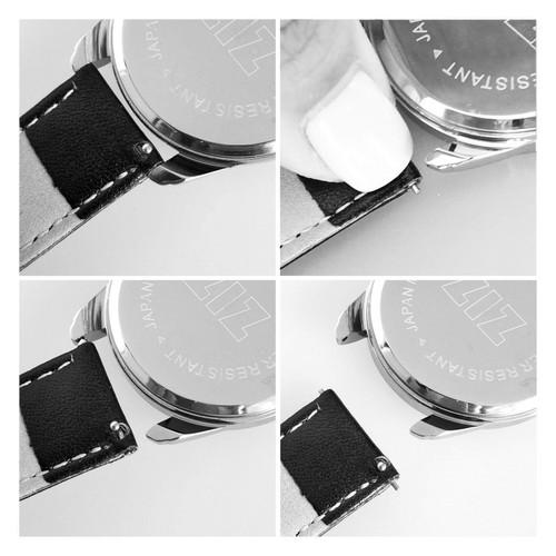 Ремешок для часов Ziz Насыщенно - черный, серебро (4700053) фото №2