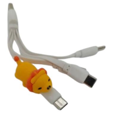 Захисний чохол для кабелю USB із зображенням тварин, мультяшна фігурка тварини, захист кабелю зарядного пристрою, захисний рукав для кабелю Лев Jiazhi фото №4