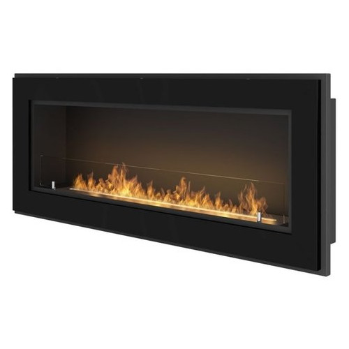 Біокамін Simple Fire Frame 1200 чорний зі склом фото №1