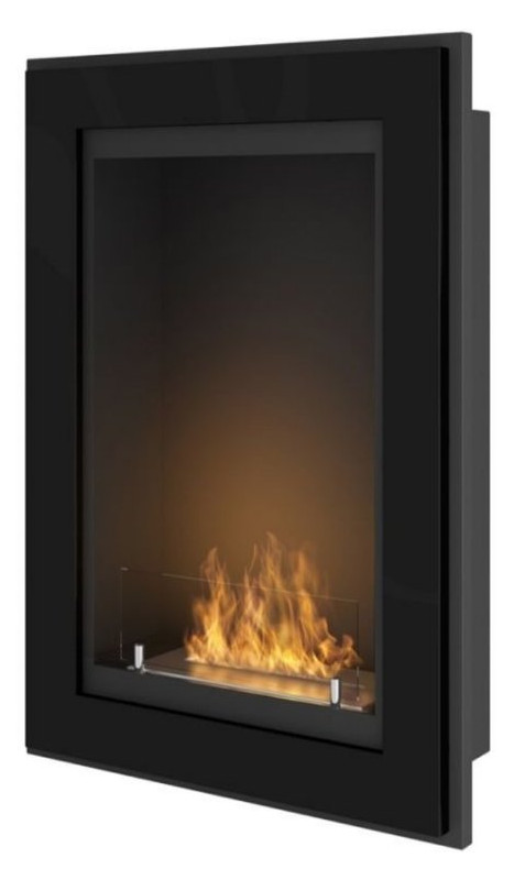 Біокамін Simple Fire Frame 550 чорний зі склом фото №1