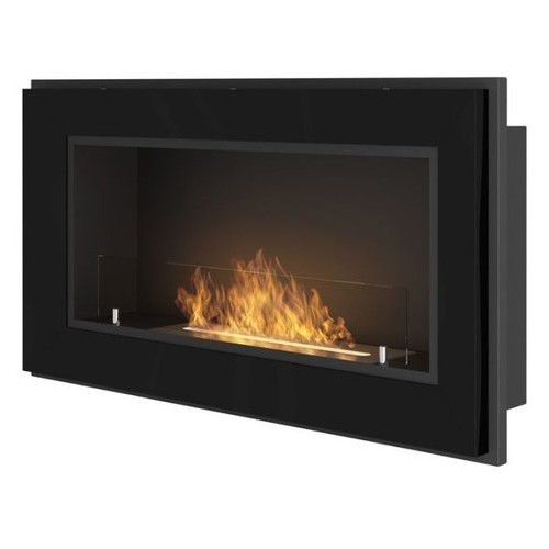 Біокамін Simple Fire Frame 900 чорний зі склом фото №1