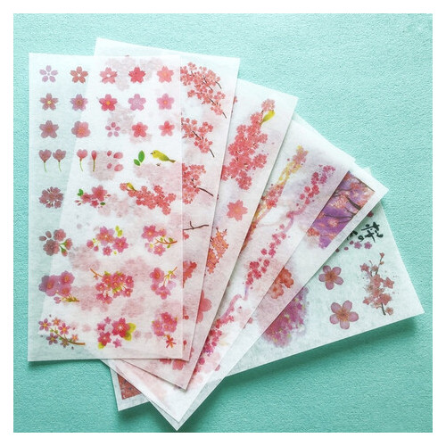 Наклейки LifeFLUX Квіти та сакура рожевий 6 шт (916-2019) фото №2