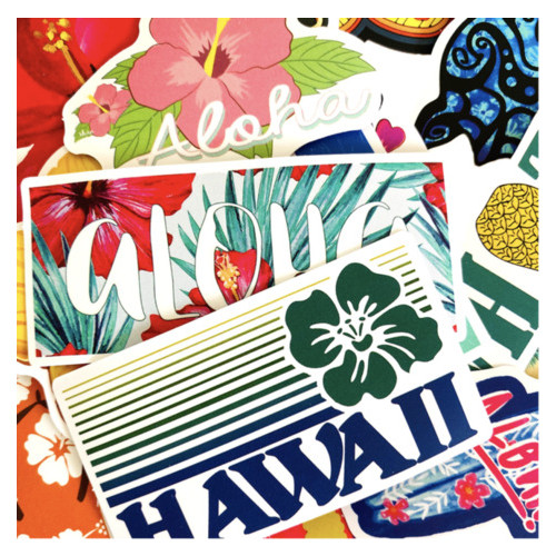 Набір вінілових наклейок LifeFLUX Гавайський вайб на телефон авто 50 шт (1620-2019) фото №2