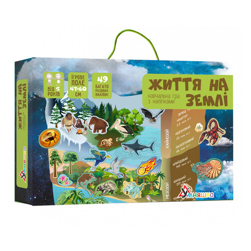 Игра с многоразовыми наклейками Умняшка Жизнь на земле (KP-009) фото №1