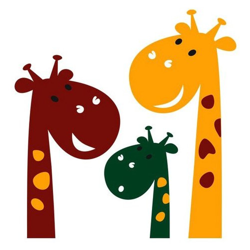 Интерьерная наклейка Glozis Cute Giraffes (Е-022) фото №1