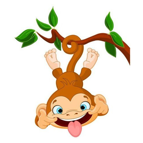Наклейка детская Glozis Funny Monkey (Е-105) фото №1