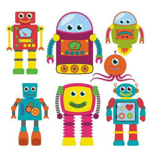 Наклейка детская Glozis Robots (Е-112) фото №1