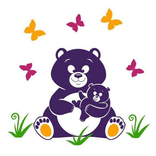 Наклейка детская Glozis Bear (Е-117) фото №1