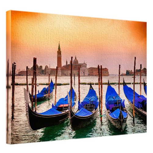 Картина на тканині 45х65 см Гондоли, Венеція H4565_GOR024 фото №1