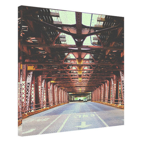 Картина на тканині 65х65 см Wells Street Bridge, Chicago H6565_GOR003 фото №1