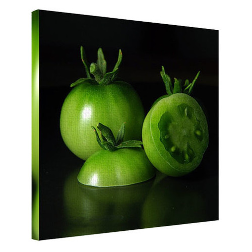 Картина на тканині 65х65 см Зелене яблуко H6565_YM013 фото №1