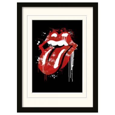 Постер у рамі Rolling Stones (Graffiti Lips) фото №1