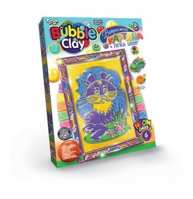Вітражна картина Danko Toys Bubble Clay Кошеня (BBC-02-06U) фото №1