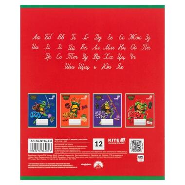 Тетрадь Kite Ninjia Turtles, 12 листов, косая линия (NT26-235) фото №11