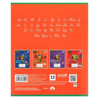 Тетрадь Kite Ninjia Turtles, 12 листов, косая линия (NT26-235) фото №9