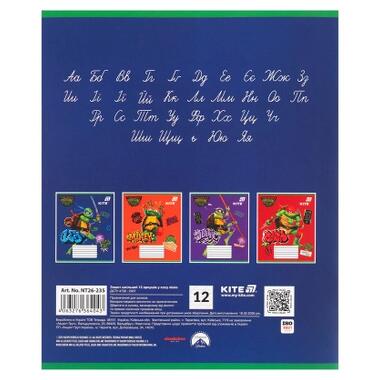 Тетрадь Kite Ninjia Turtles, 12 листов, косая линия (NT26-235) фото №7