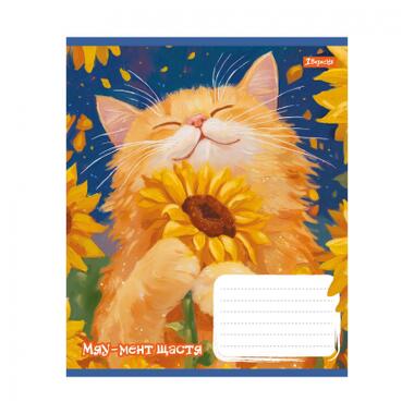 Тетрадь 1 Вересня Sunny cat А5 12 листов косая линия (768770) фото №5