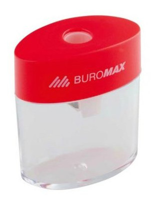 Стругачка для олівців Buromax з контейнером, пластикова BM.4752 фото №1