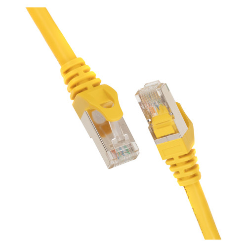 Патч-корд 2E Cat 6 S-FTP екран обплетення фольга RJ45 4Х2 27AWG 7/0.14 Cu 1.00 m PVC Yellow (2E-PC6SFTPCOP-100YLW) фото №1