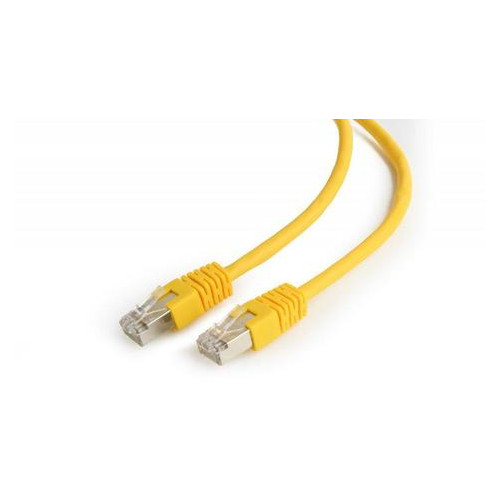Патч-корд FTP Cablexpert PP6-1M/Y cat.6 литий 50u штекер із клямкою 1м жовтий фото №1