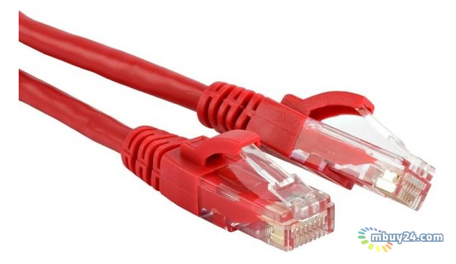 Патч-корд Cablexpert PP12-1M/R UTP, литий, 1 м, червоний фото №1