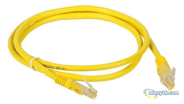 Патч-корд Cablexpert PP12-1M/Y UTP, литий, 1 м, жовтий фото №2