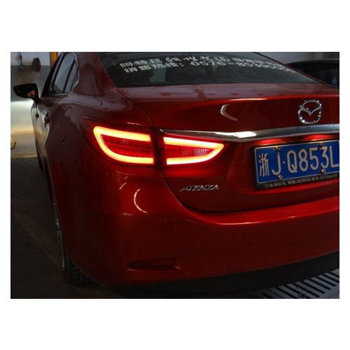 Mazda 6 оптика задня тюнінг, ліхтарі LED червоні / taillights Atenza red LED (XZ046) фото №8