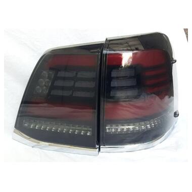 Оптика світлодіодна задня Toyota Land Cruiser LC 200 чорна LED стиль ZW (ZWTYLC2008TLB) фото №1