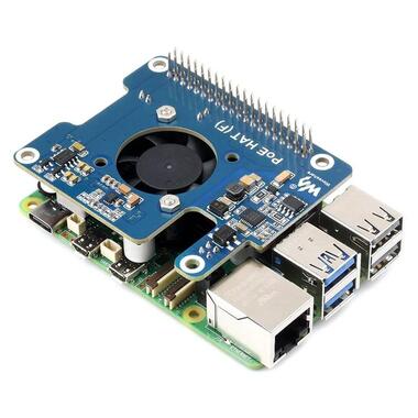 Плата розширення PoE HAT для Raspberry Pi 5 (WAV-26399) фото №2