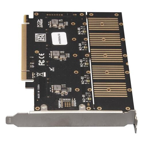Контролер Frime WCH382L (ECF-PCIEtoSSD010) PCI-E-5xM.2 (B Key) фото №2