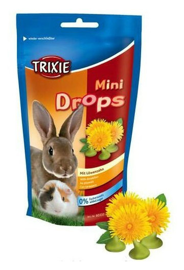 Лакомство для грызунов Trixie Mini Drops Одуванчик 75 г фото №1